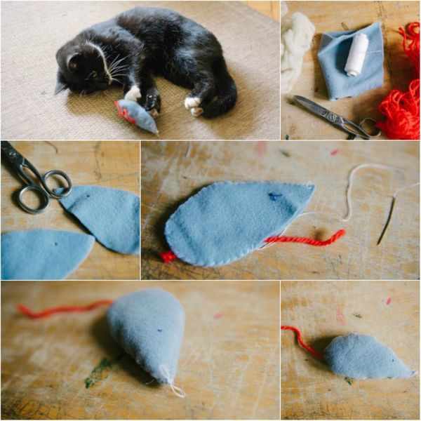 Пошив мышки для кошки